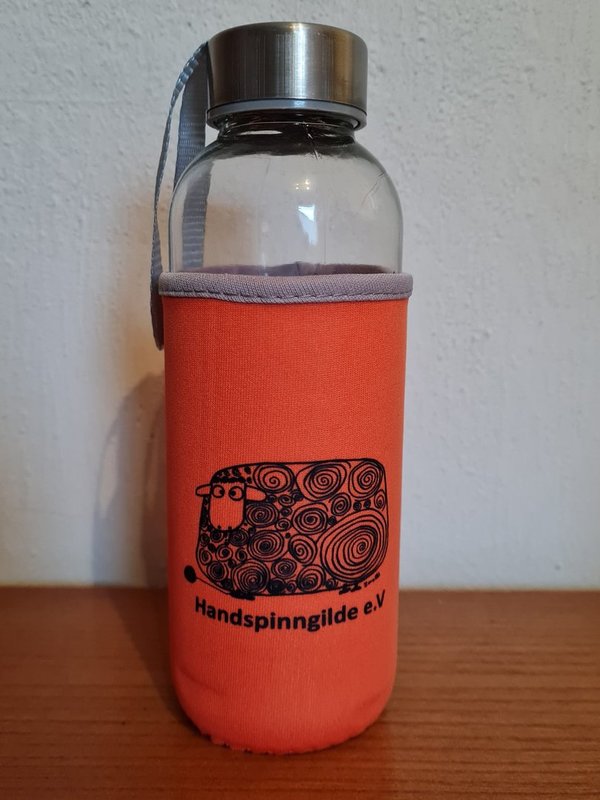 Trinkflasche mit Schutzhülle und Logo (Mitglieder)
